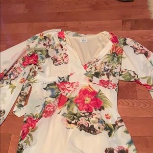 beautiful flower printed dress